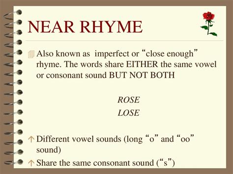 feeling near rhymes.